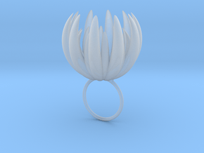 Large Blooming Ring in Clear Ultra Fine Detail Plastic