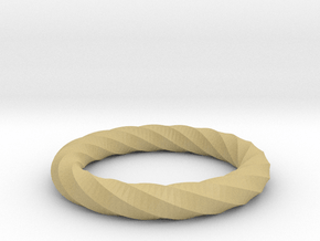 Twisted Ring in Tan Fine Detail Plastic