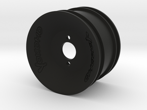 Yokomo YZ10 870C OEM Size Rear Wheel with Logos in Black Smooth Versatile Plastic