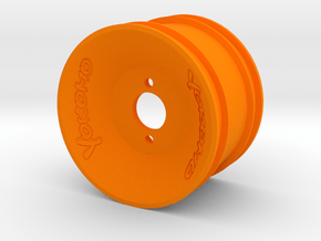 Yokomo YZ10 870C OEM Size Rear Wheel with Logos in Orange Smooth Versatile Plastic