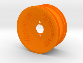 Yokomo YZ10 870C 2.2 Inch Front Wheel with Logos in Orange Smooth Versatile Plastic