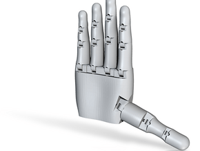 Robotic hand archetype 01 in Clear Ultra Fine Detail Plastic