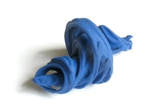 Julia Set Sculpture in Blue Processed Versatile Plastic