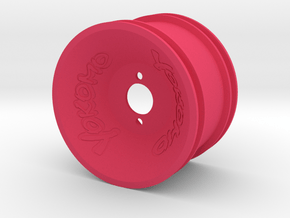 Yokomo YZ10 870C 2.2 Inch Rear Wheel with Logos in Pink Smooth Versatile Plastic