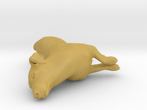 Laying Jack Russell Terrier 3 in Tan Fine Detail Plastic