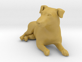 Laying Jack Russell Terrier 2 in Tan Fine Detail Plastic