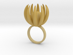 Blooming Ring size UK 0 in Tan Fine Detail Plastic