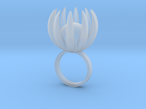 Blooming Ring size UK 0 in Clear Ultra Fine Detail Plastic