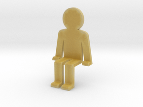 Person sitting in Tan Fine Detail Plastic