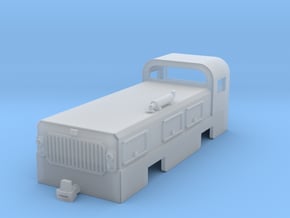 Low profile tunnelling and mining diesel locomotiv in Clear Ultra Fine Detail Plastic