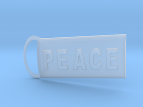 Peace Keyring in Clear Ultra Fine Detail Plastic