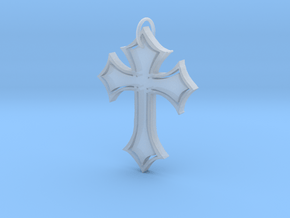 Christian Cross Pendant in Clear Ultra Fine Detail Plastic