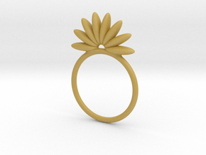 Demi Flower Ring in Tan Fine Detail Plastic