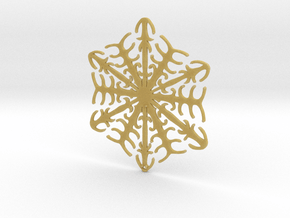 Snowflake Crystal in Tan Fine Detail Plastic