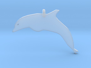 Dolphin Necklace Piece in Clear Ultra Fine Detail Plastic