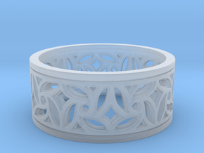 Gothic Pinwheel Tracery Ring (Open) in Clear Ultra Fine Detail Plastic