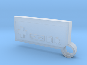 NES Controller Keychain in Clear Ultra Fine Detail Plastic