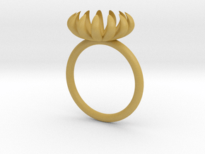 Opening Smaller Bloom ring in Tan Fine Detail Plastic