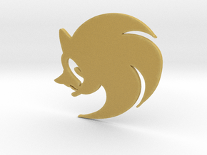 3D Sonic the Hedgehog Logo in Tan Fine Detail Plastic