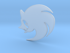 3D Sonic the Hedgehog Logo in Clear Ultra Fine Detail Plastic