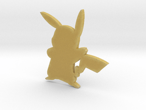 3D Pikachu in Tan Fine Detail Plastic
