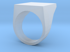 Flat Top Ring in Clear Ultra Fine Detail Plastic