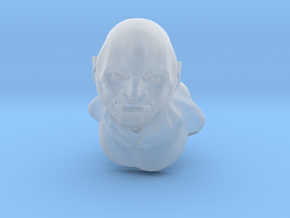 Barbarian bust in Clear Ultra Fine Detail Plastic