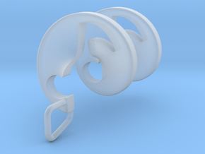 Quaver Note Spiral in Clear Ultra Fine Detail Plastic