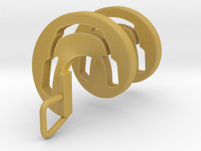 Headphones Spiral Pendant in Tan Fine Detail Plastic