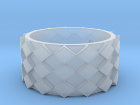 Futuristic Diamond Ring Size 7 in Clear Ultra Fine Detail Plastic