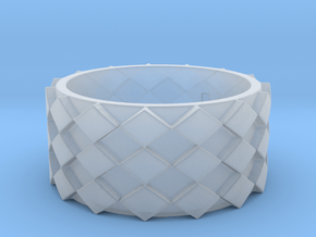 Futuristic Diamond Ring Size 8 in Clear Ultra Fine Detail Plastic