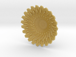 Sunflower Pendant with Baille in Tan Fine Detail Plastic