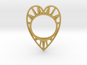 The Heart ring size 7 1/2 US  (17.75 mm) in Tan Fine Detail Plastic