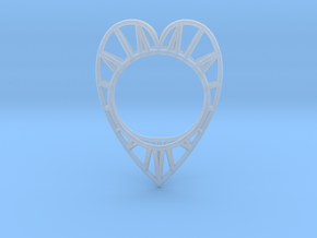 The Heart ring size 7 1/2 US  (17.75 mm) in Clear Ultra Fine Detail Plastic