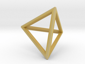 Tetrahedron(Leonardo-style model) in Tan Fine Detail Plastic