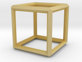 Cube(Leonardo-style model) in Tan Fine Detail Plastic