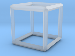 Cube(Leonardo-style model) in Clear Ultra Fine Detail Plastic