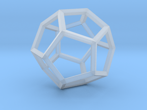 Dodecahedron(Leonardo-style model) in Clear Ultra Fine Detail Plastic