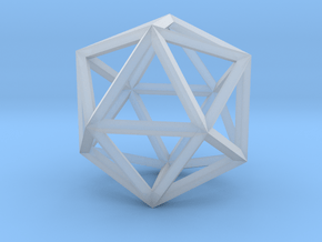 Icosahedron(Leonardo-style model) in Clear Ultra Fine Detail Plastic