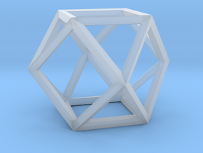 Cuboctahedron(Leonardo-style model) in Clear Ultra Fine Detail Plastic