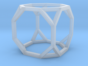 Truncated Cube(Leonardo-style model) in Clear Ultra Fine Detail Plastic