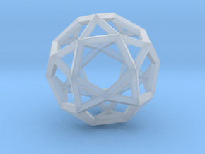 Icosi Dodecahedron(Leonardo-style model) in Clear Ultra Fine Detail Plastic