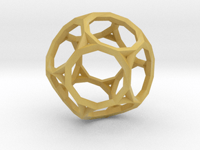 Truncated Dodecahedron(Leonardo-style model) in Tan Fine Detail Plastic