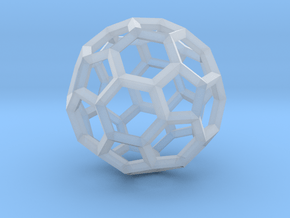 Truncated Icosahedron(Leonardo-style model) in Clear Ultra Fine Detail Plastic