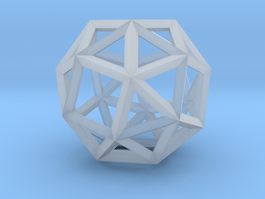 Snub Cube(Leonardo-style model) in Clear Ultra Fine Detail Plastic