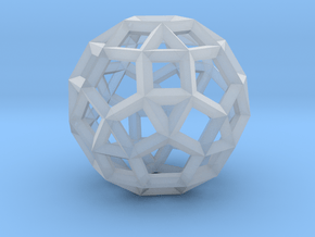 Rhombicosidodecahedron(Leonardo-style model) in Clear Ultra Fine Detail Plastic