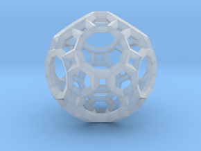 Truncated Icosidodecahedron(Leonardo-style model) in Clear Ultra Fine Detail Plastic