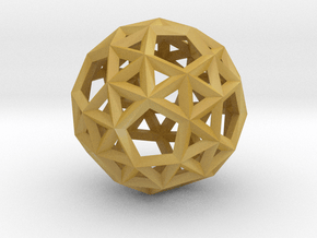 Snub Dodecahedron(Leonardo-style model) in Tan Fine Detail Plastic