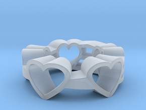 Love Lines Ring in Clear Ultra Fine Detail Plastic
