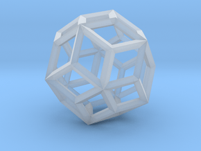 Rhombic Triacontahedron(Leonardo-style model) in Clear Ultra Fine Detail Plastic